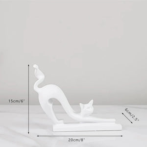 Creative 3 Lovely Cats Sculptures Kitten Statue Muti Color Figurines Animal Home Decor Decorations For Room Shelf Bookcase Gifts acacuss