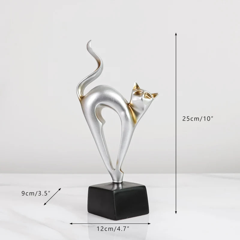 Creative 3 Lovely Cats Sculptures Kitten Statue Muti Color Figurines Animal Home Decor Decorations For Room Shelf Bookcase Gifts acacuss