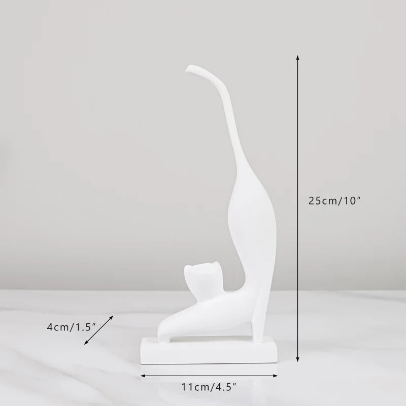 Creative 3 Lovely Cats Sculptures Kitten Statue Muti Color Figurines Animal Home Decor Decorations For Room Shelf Bookcase Gifts acacuss