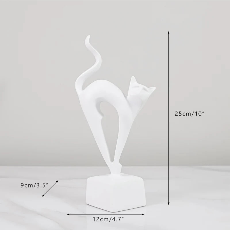 Creative 3 Lovely Cats Sculptures Kitten Statue Muti Color Figurines Animal Home Decor Decorations For Room Shelf Bookcase Gifts acacuss