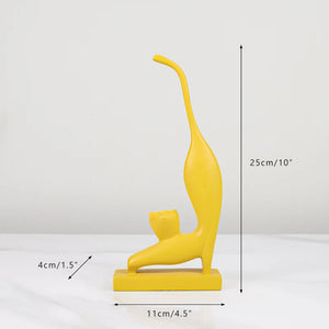 Creative 3 Lovely Cats Sculptures Kitten Statue Muti Color Figurines Animal Home Decor Decorations For Room Shelf Bookcase Gifts acacuss