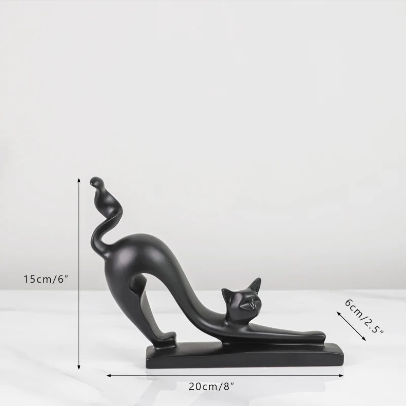 Creative 3 Lovely Cats Sculptures Kitten Statue Muti Color Figurines Animal Home Decor Decorations For Room Shelf Bookcase Gifts acacuss