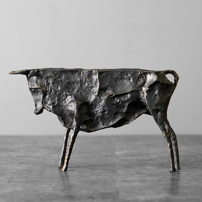 Creative Abstract Bull Statue By Picasso Famous Animal Sculpture Figurine Picasso Ox Art Collection Home Decor Gift for Friend acacuss