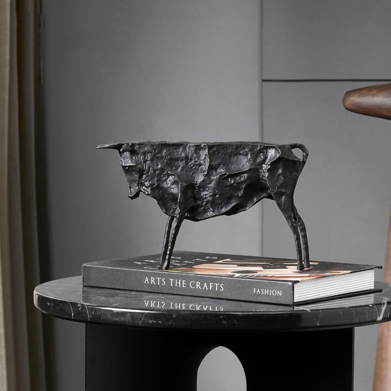 Creative Abstract Bull Statue By Picasso Famous Animal Sculpture Figurine Picasso Ox Art Collection Home Decor Gift for Friend acacuss