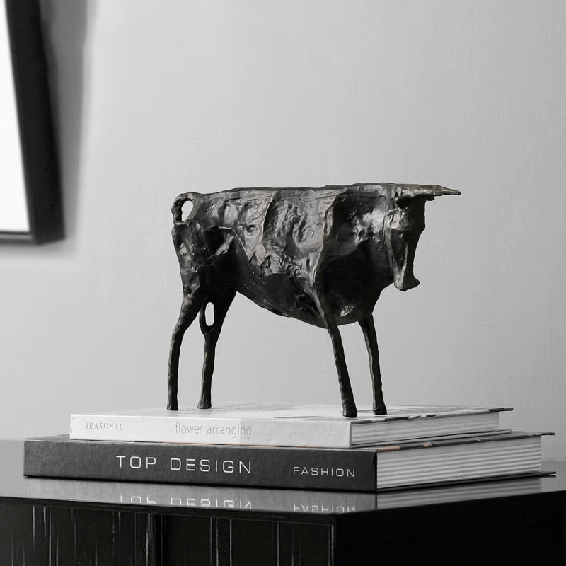 Creative Abstract Bull Statue By Picasso Famous Animal Sculpture Figurine Picasso Ox Art Collection Home Decor Gift for Friend acacuss