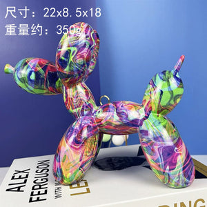 Creative Balloon Dog Resin Ornament Living Room Desktop Decoration Wine Cabinet Office Soft Decorations Wedding Gifts Home Decor acacuss