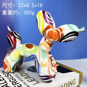 Creative Balloon Dog Resin Ornament Living Room Desktop Decoration Wine Cabinet Office Soft Decorations Wedding Gifts Home Decor acacuss