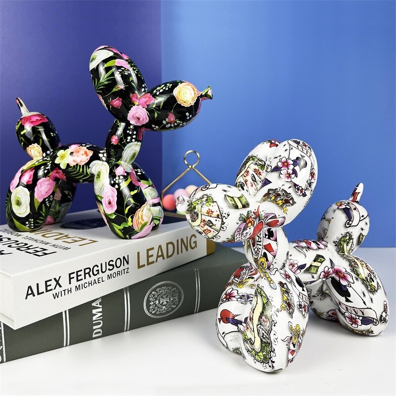 Creative Balloon Dog Resin Ornament Living Room Desktop Decoration Wine Cabinet Office Soft Decorations Wedding Gifts Home Decor acacuss