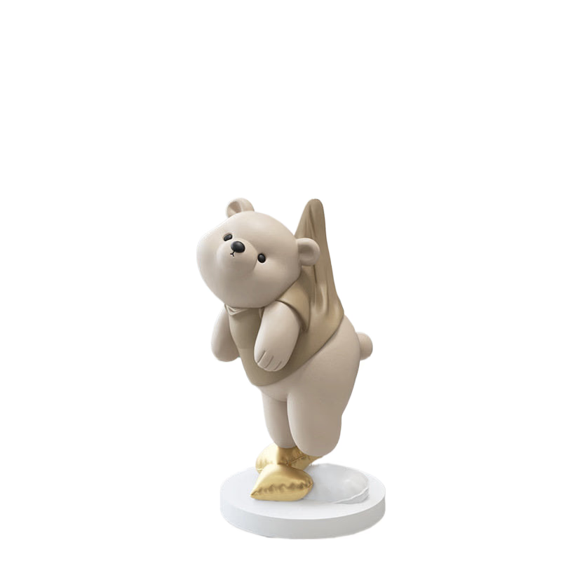 Creative Balloon Polar Bear Resin Ornaments Home Decor Crafts Statue Office Desk Figurines Decoration Bookcase Sculpture Craftsd acacuss