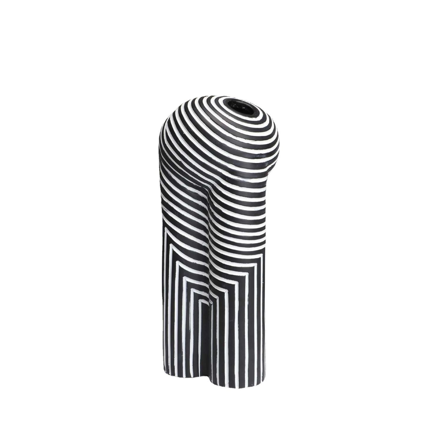 Creative Black-and-white Striped Vases European-style Flower Arrangement Model Room Hotel Living Room Decoration Home Decoration acacuss