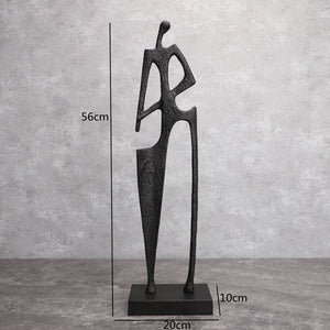 Creative Cast Iron Hay Cutter Figure Statue Office Decoration Study Ornament Living Room Decoration Art Home Decor Accessories acacuss