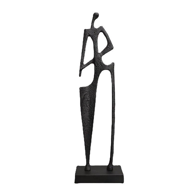 Creative Cast Iron Hay Cutter Figure Statue Office Decoration Study Ornament Living Room Decoration Art Home Decor Accessories acacuss