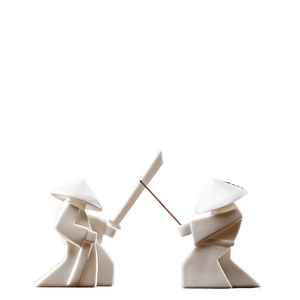 Creative Ceramic Samurai Knight Desktop Ornaments Household Incense Stick Holder Burner Tray acacuss