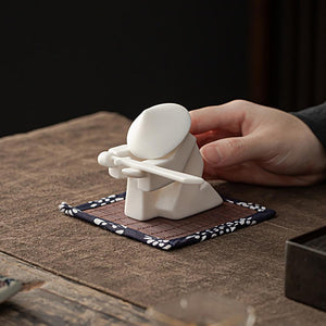Creative Ceramic Samurai Knight Desktop Ornaments Household Incense Stick Holder Burner Tray acacuss