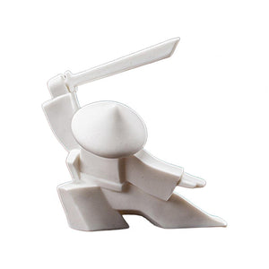 Creative Ceramic Samurai Knight Desktop Ornaments Household Incense Stick Holder Burner Tray acacuss