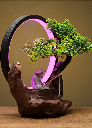 Creative Chinese Reflux Incense Burner Decoration Night Light acacuss