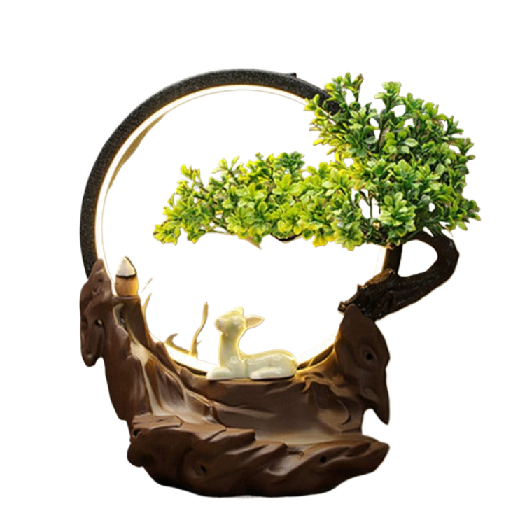 Creative Chinese Reflux Incense Burner Decoration Night Light acacuss