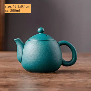 Creative Coarse Pottery Teapot Tea Infuser Antique Black Porcelain Puer'eh Tea Pot Japanese Tea Set Handmade Ceramic Teaware acacuss