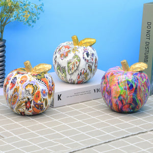 Creative Colorful Apple Ornaments Resin Crafts Home Living Room Cabinet Desktop Fruit Ornaments Gifts Souvenirs Wine Rack Crafts acacuss