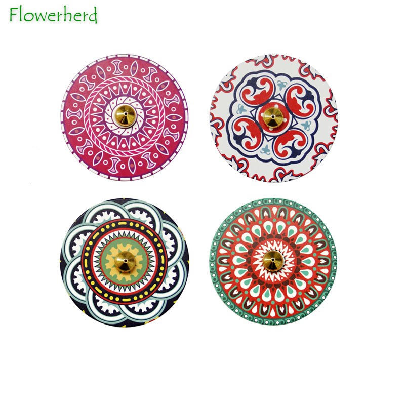 Creative Colour Printed Incense Burner Ceramic Incense Holder Middle East Arabesque Incense Holder Incense Burners acacuss
