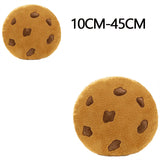 Creative Cookies Pillows Round Shape Chocolate Biscuits Stuffed Plush Toys Realistic Food Snack Seat Cushion Plushie Props Gifts acacuss