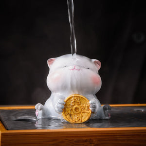 Creative Cute Cat Color-changing Tea Pet Tea Soup Can Be Raised for Home Decoration Ornaments acacuss