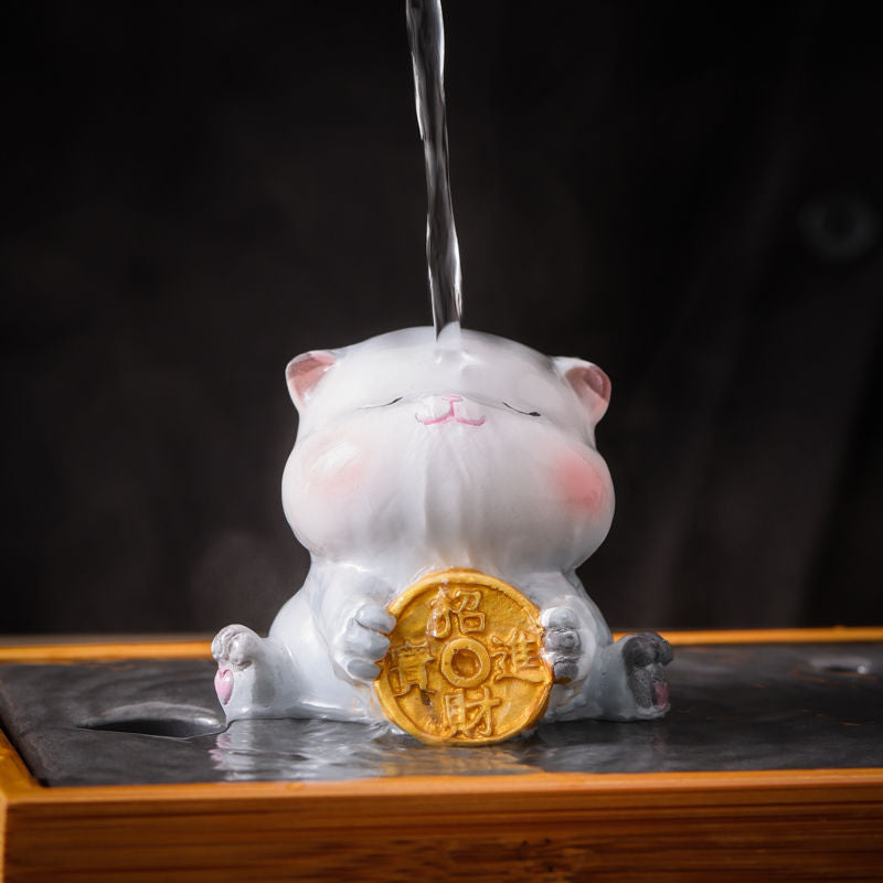 Creative Cute Cat Color-changing Tea Pet Tea Soup Can Be Raised for Home Decoration Ornaments acacuss