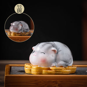 Creative Cute Cat Color-changing Tea Pet Tea Soup Can Be Raised for Home Decoration Ornaments acacuss