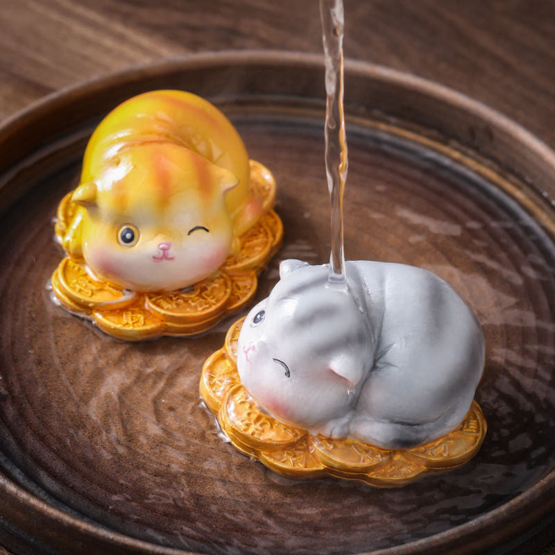 Creative Cute Cat Color-changing Tea Pet Tea Soup Can Be Raised for Home Decoration Ornaments acacuss