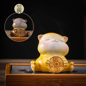 Creative Cute Cat Color-changing Tea Pet Tea Soup Can Be Raised for Home Decoration Ornaments acacuss