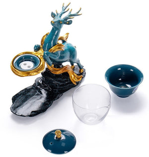 Creative Deer Glass Teapot Heat-resistant Glass Teapot Infuser Tea Drip Pot acacuss