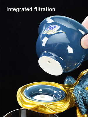 Creative Deer Glass Teapot Heat-resistant Glass Teapot Infuser Tea Drip Pot acacuss