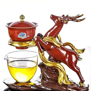 Creative Deer Glass Teapot Heat-resistant Glass Teapot Infuser Tea Drip Pot acacuss