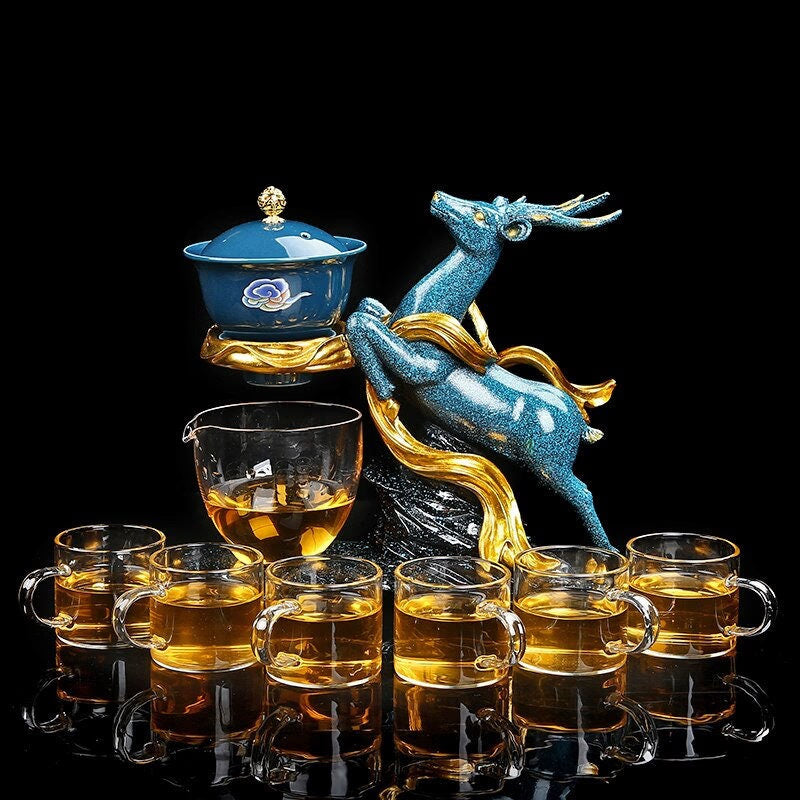 Creative Deer Glass Teapot Heat-resistant Glass Teapot Infuser Tea Drip Pot acacuss