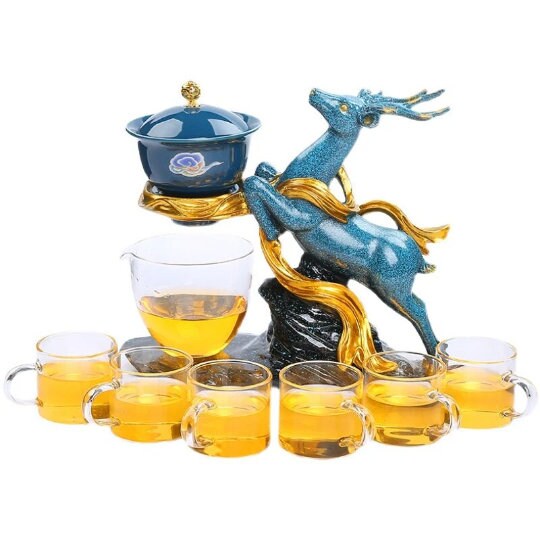 Creative Deer Glass Teapot Heat-resistant Glass Teapot Infuser Tea Drip Pot acacuss