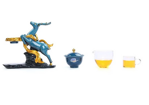 Creative Deer Glass Teapot Heat-resistant Glass Teapot Infuser Tea Drip Pot acacuss