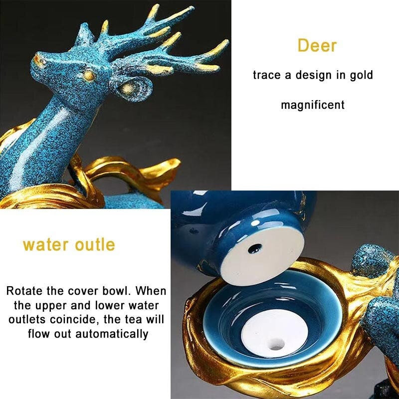 Creative Deer Glass Teapot Heat-resistant Glass Teapot Infuser Tea Drip Pot acacuss