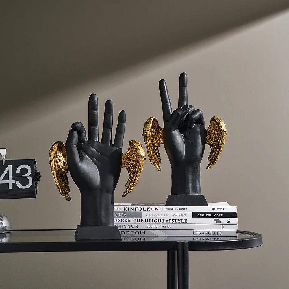Creative Desk Ornament Living Room Decorations Modern Resin Craft Home OK Gesture Statue Aesthetics Hand Sculpture and Figurines acacuss
