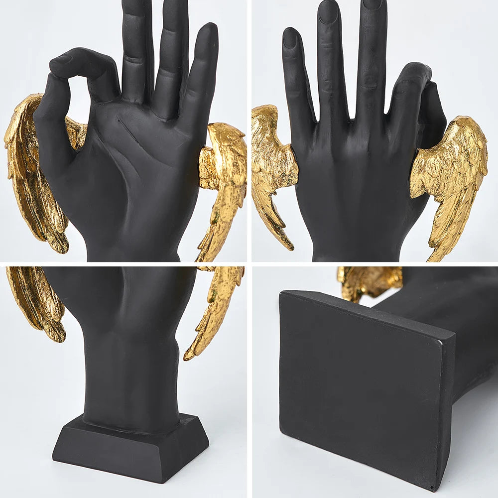 Creative Desk Ornament Living Room Decorations Modern Resin Craft Home OK Gesture Statue Aesthetics Hand Sculpture and Figurines acacuss