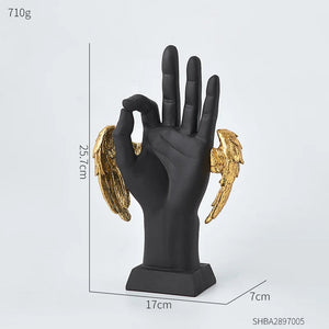 Creative Desk Ornament Living Room Decorations Modern Resin Craft Home OK Gesture Statue Aesthetics Hand Sculpture and Figurines acacuss