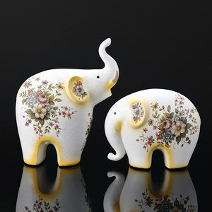 Creative Elephant Ornaments A Family of Three Four Lucky Side Room Living Room TV Cabinet Porch Decorations Gifts  Figurines acacuss