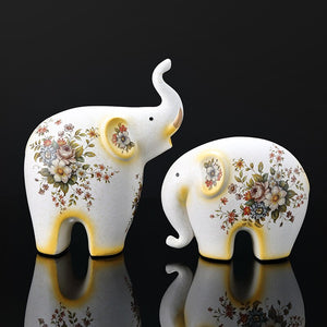 Creative Elephant Ornaments A Family of Three Four Lucky Side Room Living Room TV Cabinet Porch Decorations Gifts  Figurines acacuss