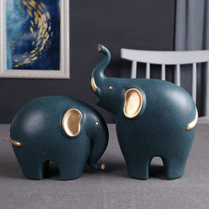 Creative Elephant Ornaments A Family of Three Four Lucky Side Room Living Room TV Cabinet Porch Decorations Gifts  Figurines acacuss