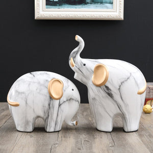 Creative Elephant Ornaments A Family of Three Four Lucky Side Room Living Room TV Cabinet Porch Decorations Gifts  Figurines acacuss