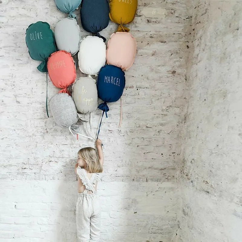 Creative Embroidered Balloon Pillow Wall Decoration Children's Home Photography Props  Aesthetic Room Decor acacuss