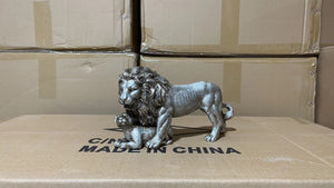 Creative European Figurine Golden Lion Ornament Resin Craft Home Decorations Office Table Restaurant Decorative Accessories acacuss