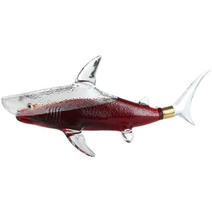 Creative European shark shaped glass craft art decanter thickened sealed high borosilicate glass wine bottle container acacuss