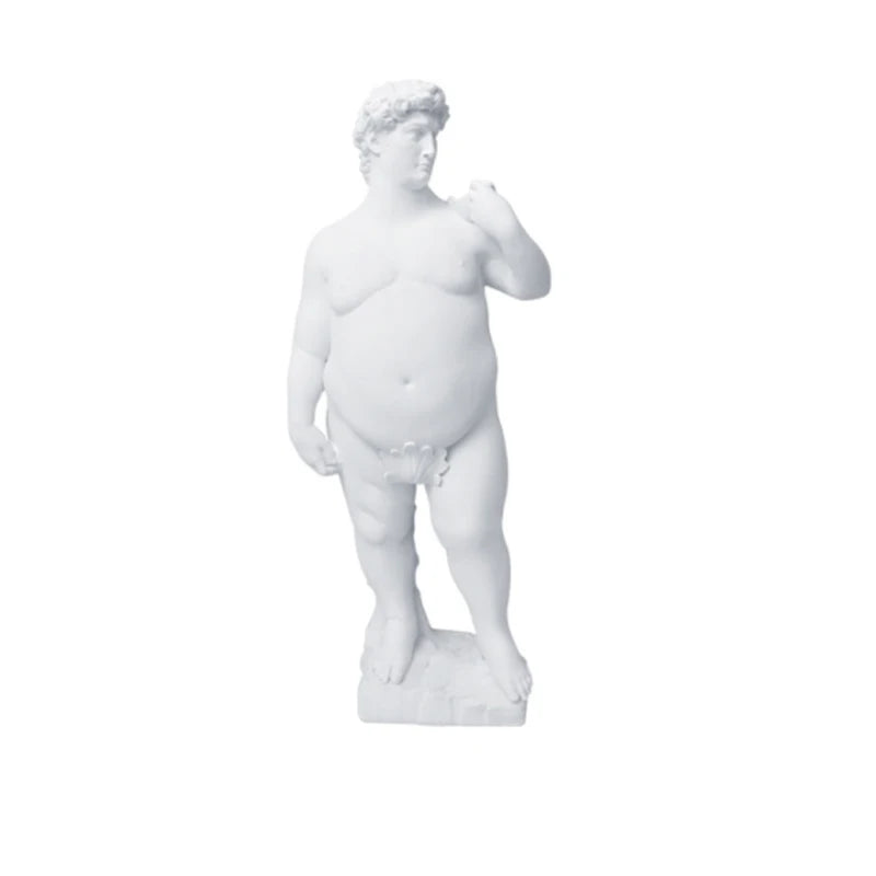 Creative Fat David Portrait Sculpture Resin Craft Human Body Abstract Statue Home Decor Desktop Ornaments Garden Art Decoration acacuss