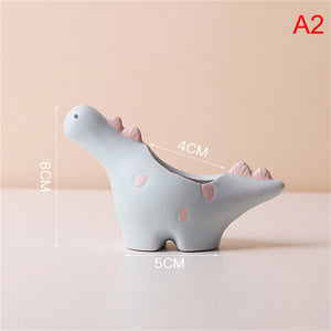 Creative Flower Shape Plant Pot Ceramic Pots for Flowers Cartoon Elephant Dinosaur Succulent Pot Cute Home Table Decor Vase acacuss