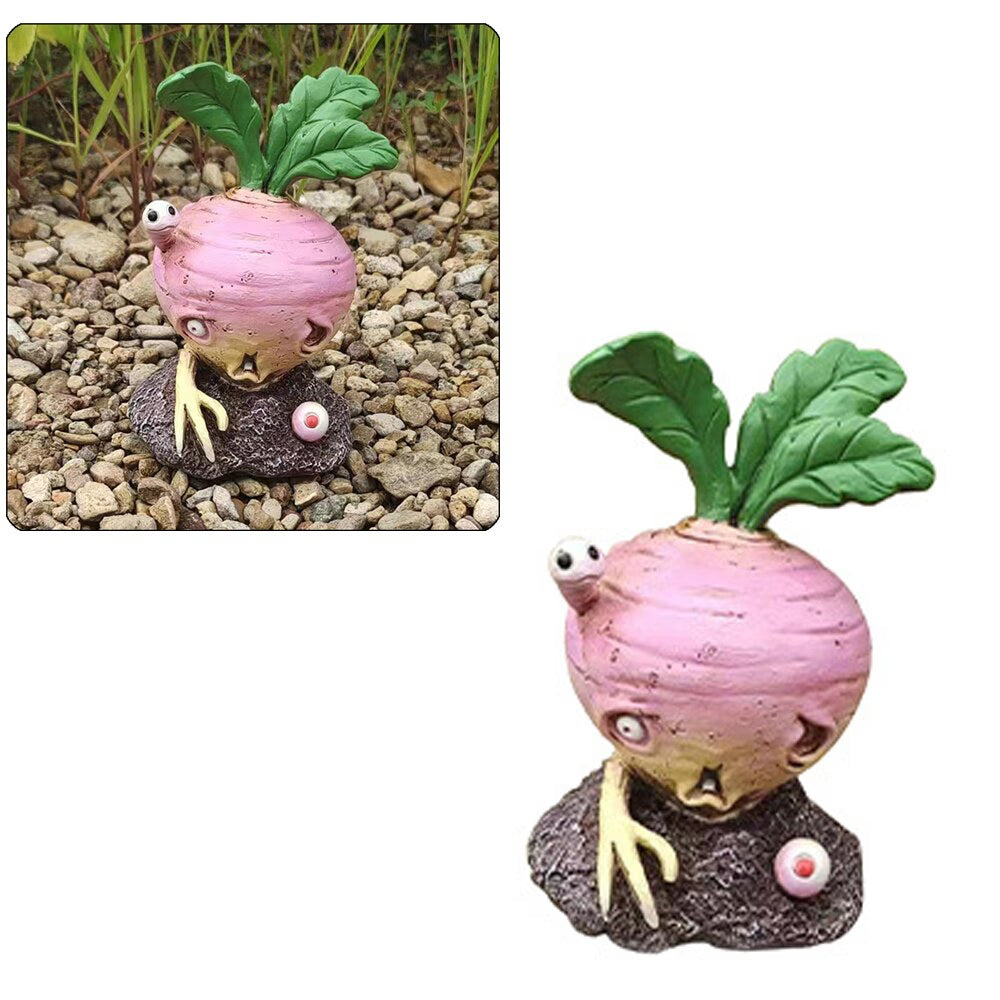 Creative Fruit and Vegetable Zombie Decorative Figurines Halloween Decoration Crafts Ornament Garden Home Decoration Accessories acacuss